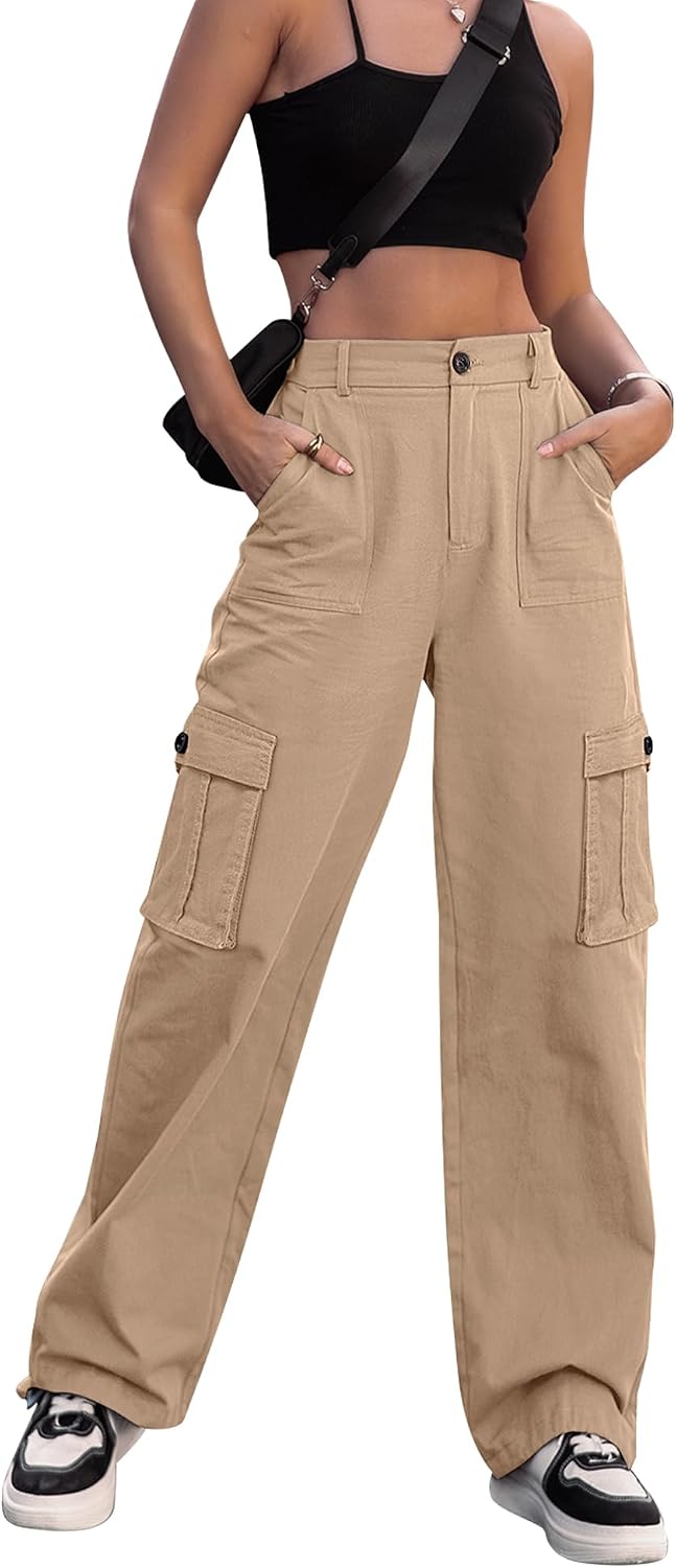 Detalle de ZMPSIISA Women's Cargo Pants, 6 Pockets