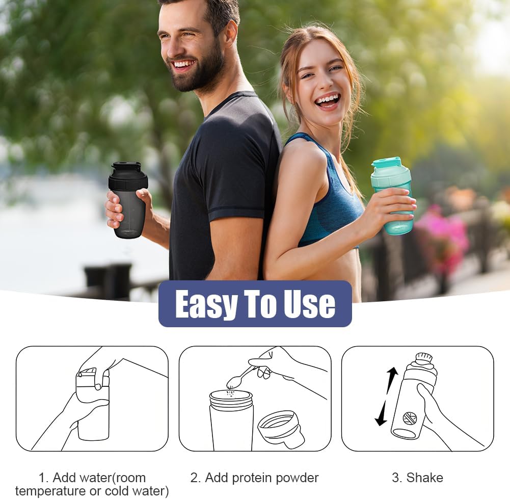 Thumbnail 4 de Alaoo Protein Shaker Bottle 500 ml — 2 pack 🥤
