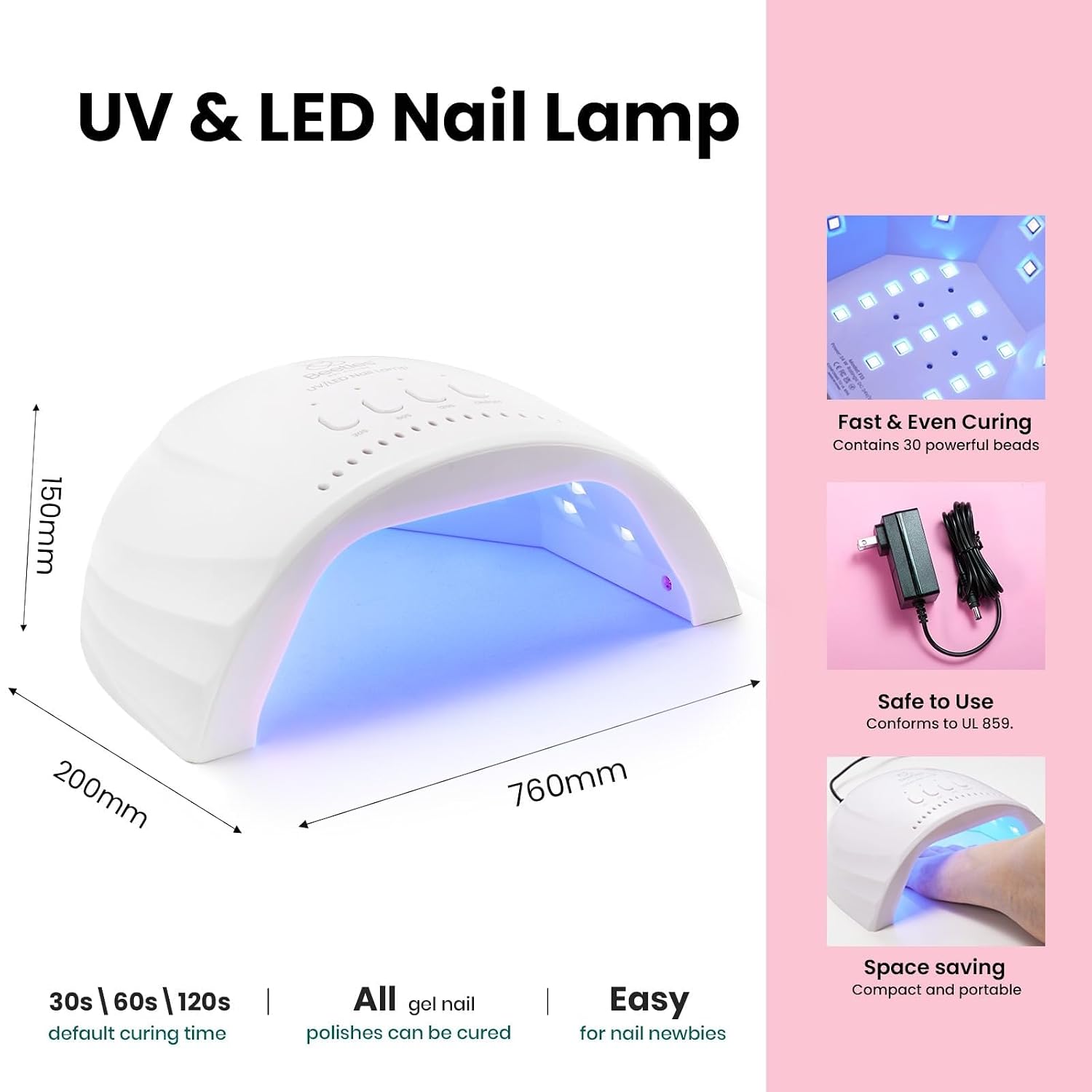 Thumbnail 3 de beetles 85 Pcs Gel Nail Polish Kit with UV Light