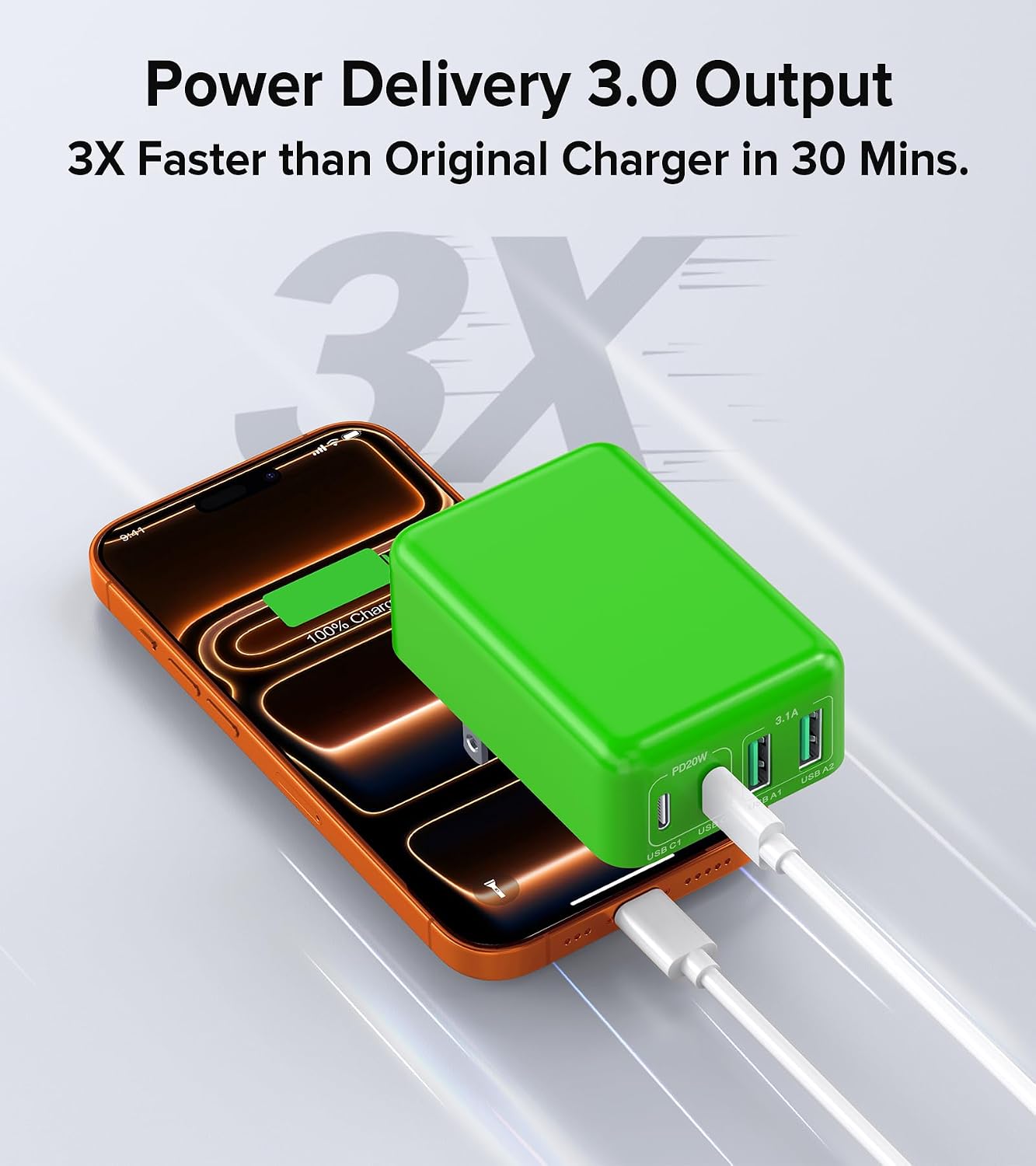 Detalle de Multiport USB-C Wall Charger 40W