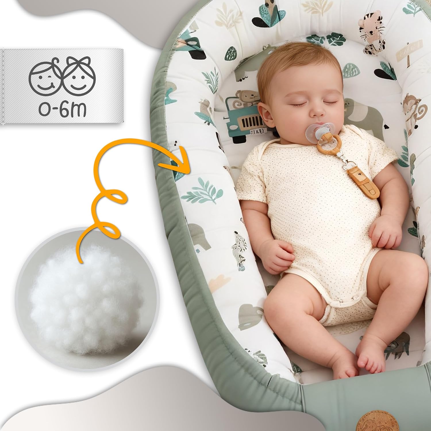 Thumbnail 2 de Totsy Baby babynestje voor pasgeborenen, 90 x 50 cm, verstelbaar