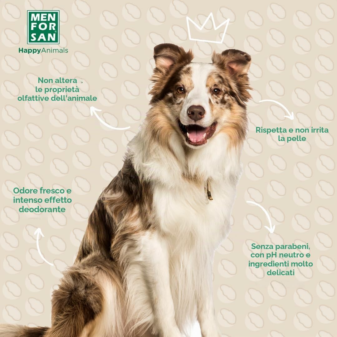 Detalle de Parfum Menforsan Coco per cani (125 ml): profumo fresco, deodorante delicato