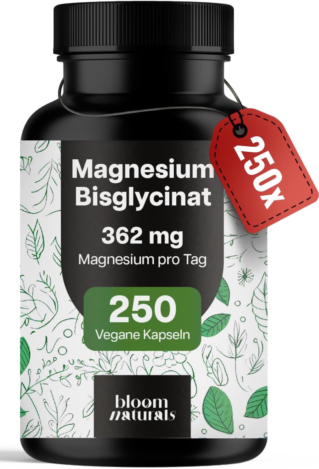 Detalle de Magnesium Bisglycinat Hochdosiert 250 Kapseln