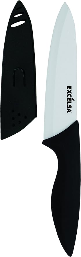 Detalle de Excelsa Cuchillo Chef Cerámica 15 cm con protector 🥢