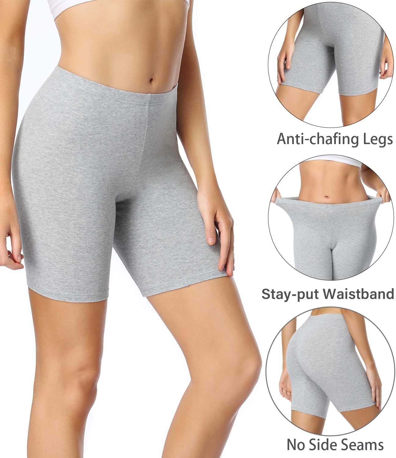 Thumbnail 2 de wirarpa Women's Cotton Boy Shorts Underwear: Anti-Chafing, Soft, 4-Pack