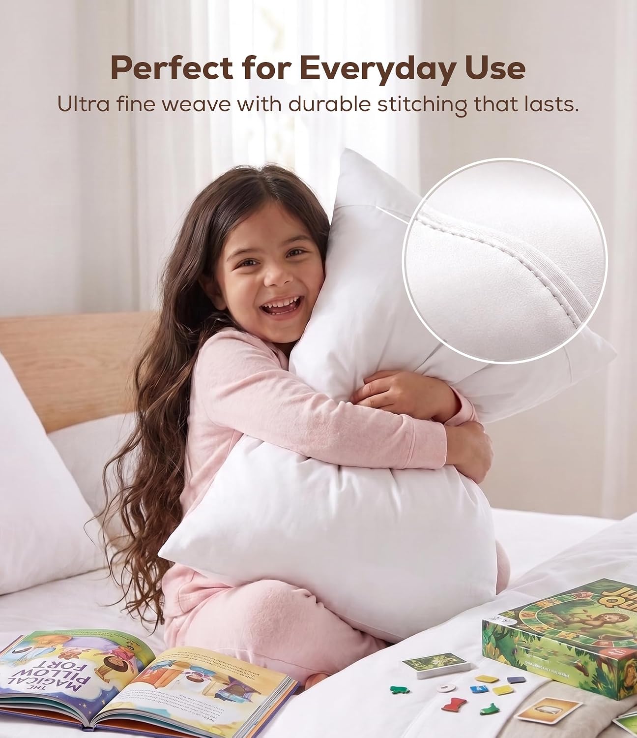 Detalle de Utopia Bedding HU-XI-201 Standard Microfiber Pillowcases, Set of 4, White
