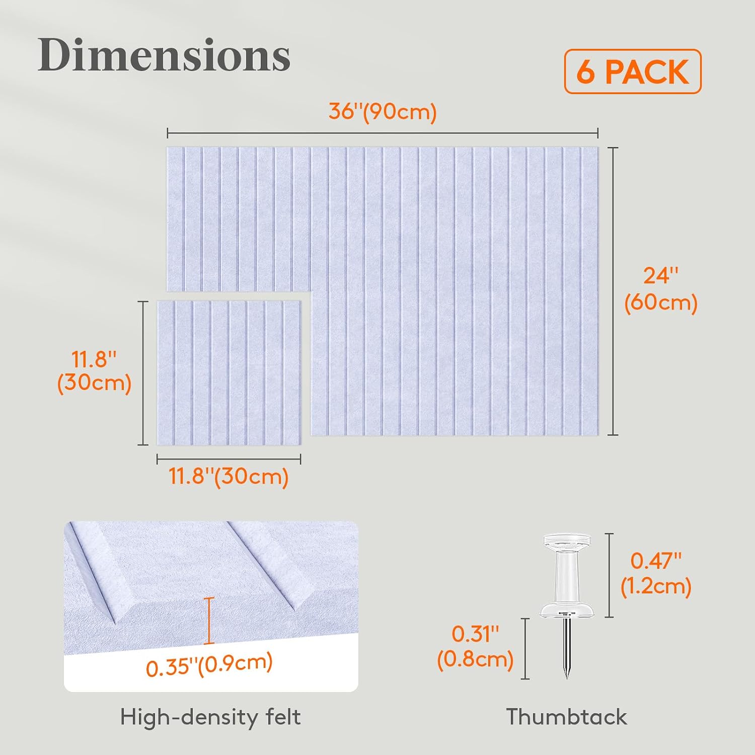 Thumbnail 2 de Lifewit Filz Pinnwand 90 × 60 cm Selbstklebend – 6er Set, Blauviolett, inklusive Pins