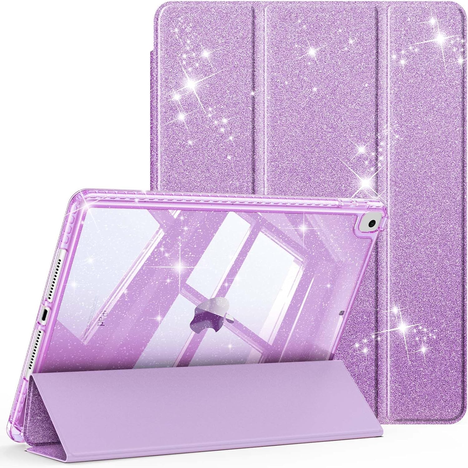 Detalle de FINTIE Glitter Case for iPad 10.2-inch with Pencil Holder