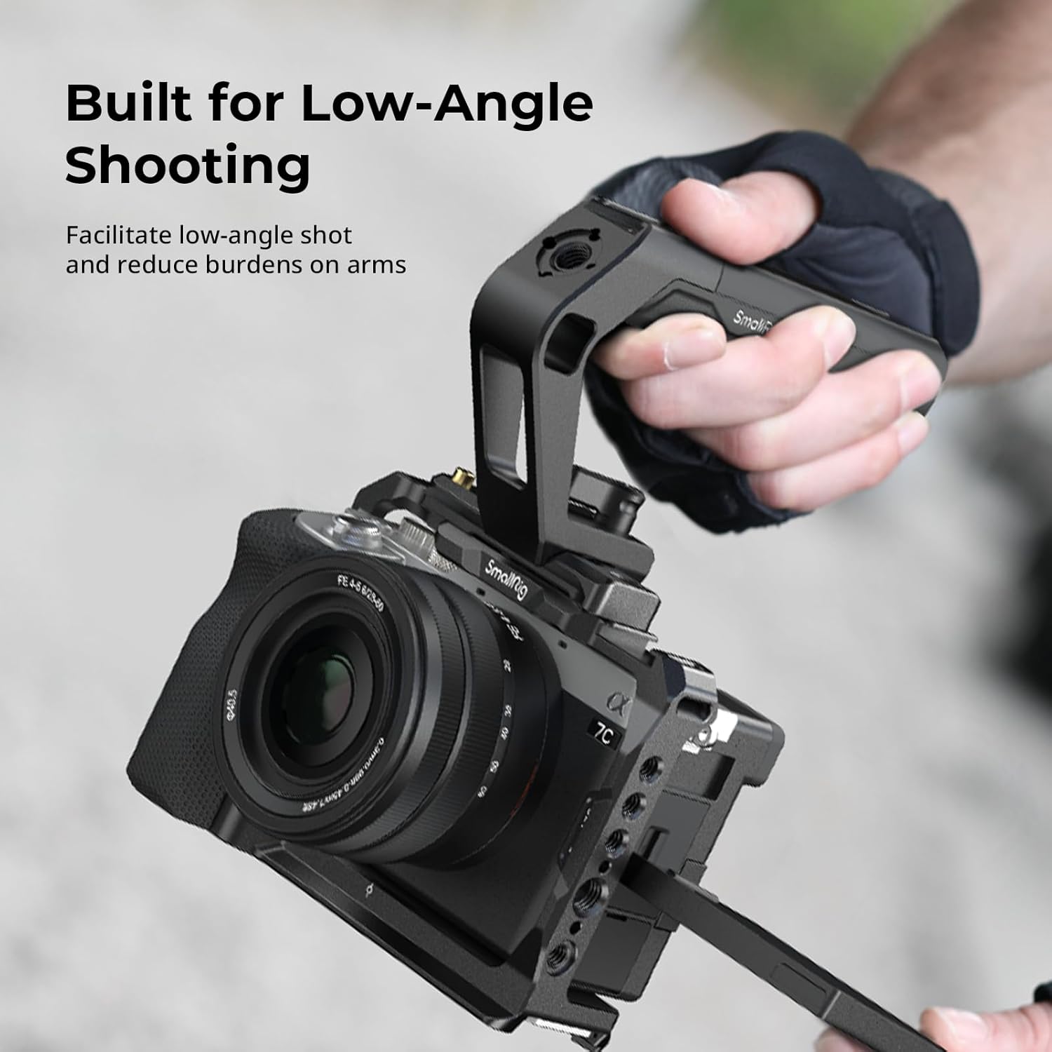 Detalle de SMALLRIG Manico leggero NATO con morsetto superiore – impugnatura compatta da 119 g