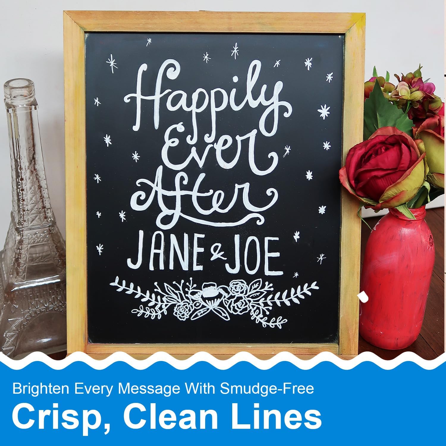Detalle de Chalkboard marker set, white 1mm-15mm