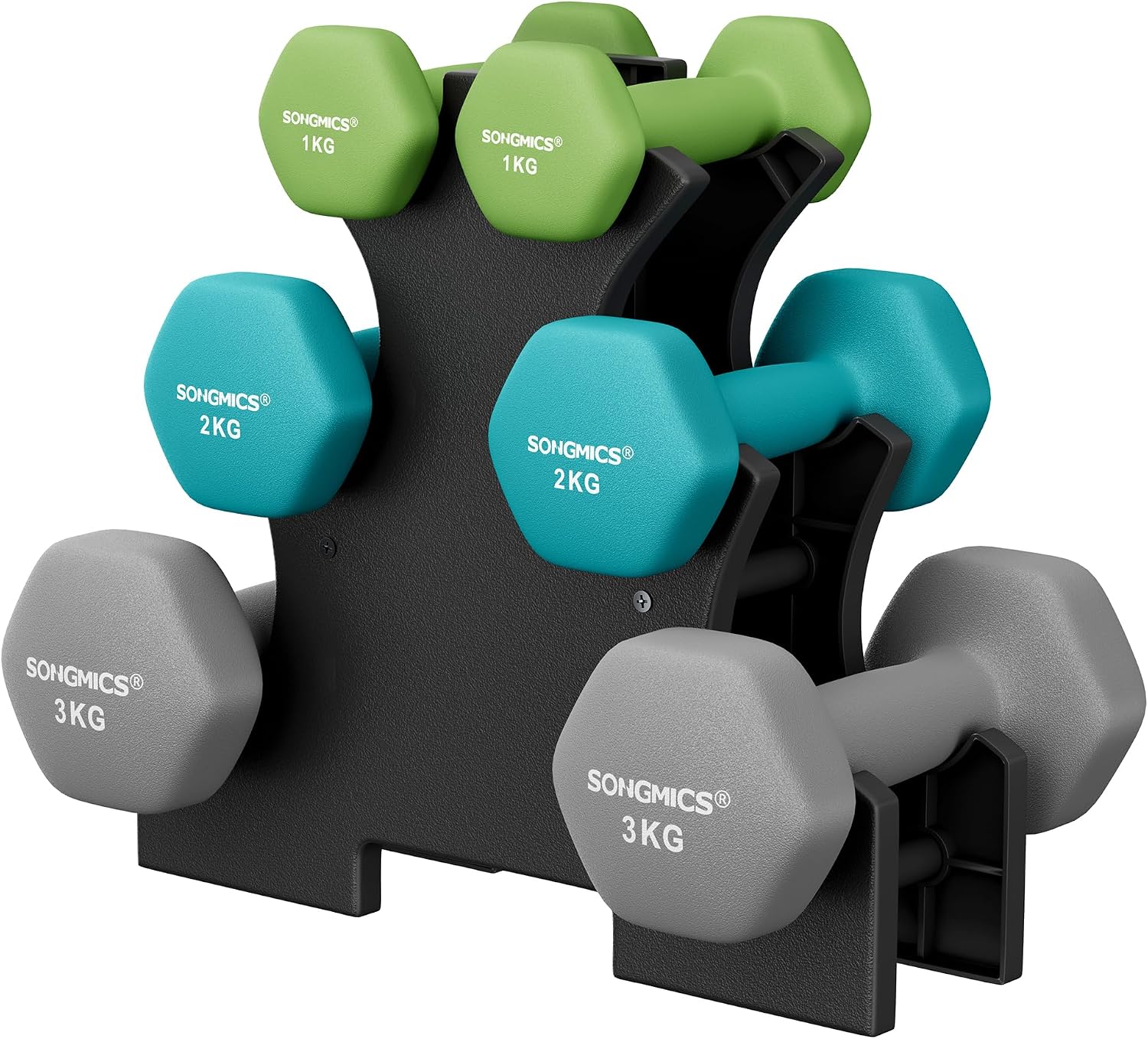 Detalle de SONGMICS Hantel-Set 3 Paar, 1–3 kg, 9 kg oder 12 kg 🏋