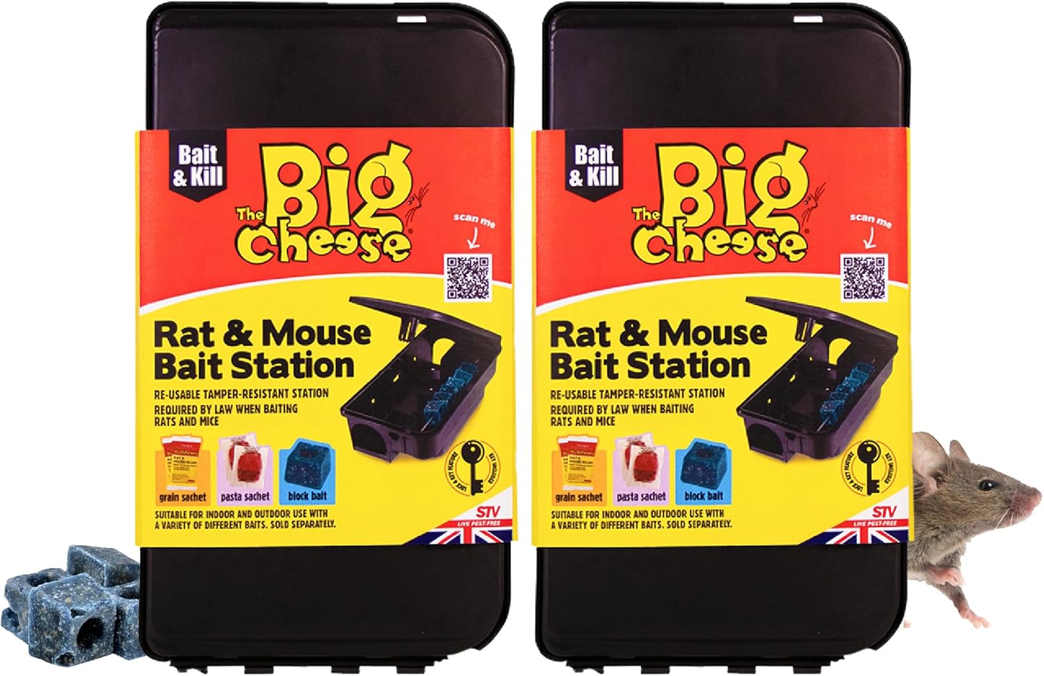 The Big Cheese Rat & Mouse Bait Station: Reusable, Lockable & Weather-Proof