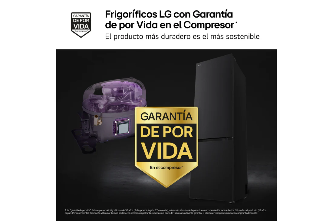 Thumbnail 3 de Frigorífico Combi LG GBBS726CEV DoorCooling+, 375 L, Serie 700, Acero grafito antihuellas
