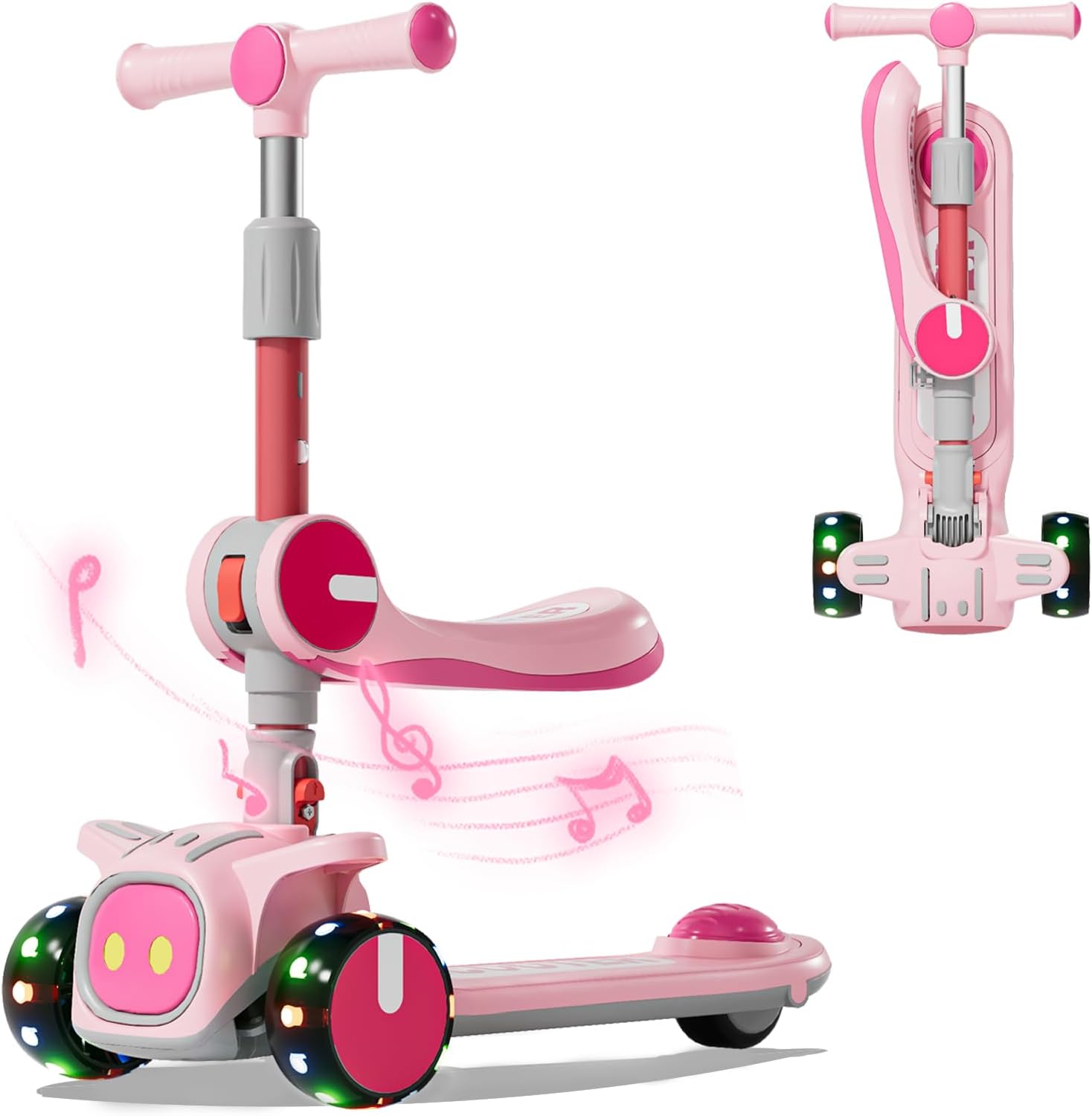Detalle de Unbreakable 2-in-1 Kids Scooter Ages 3-8 ๐ด