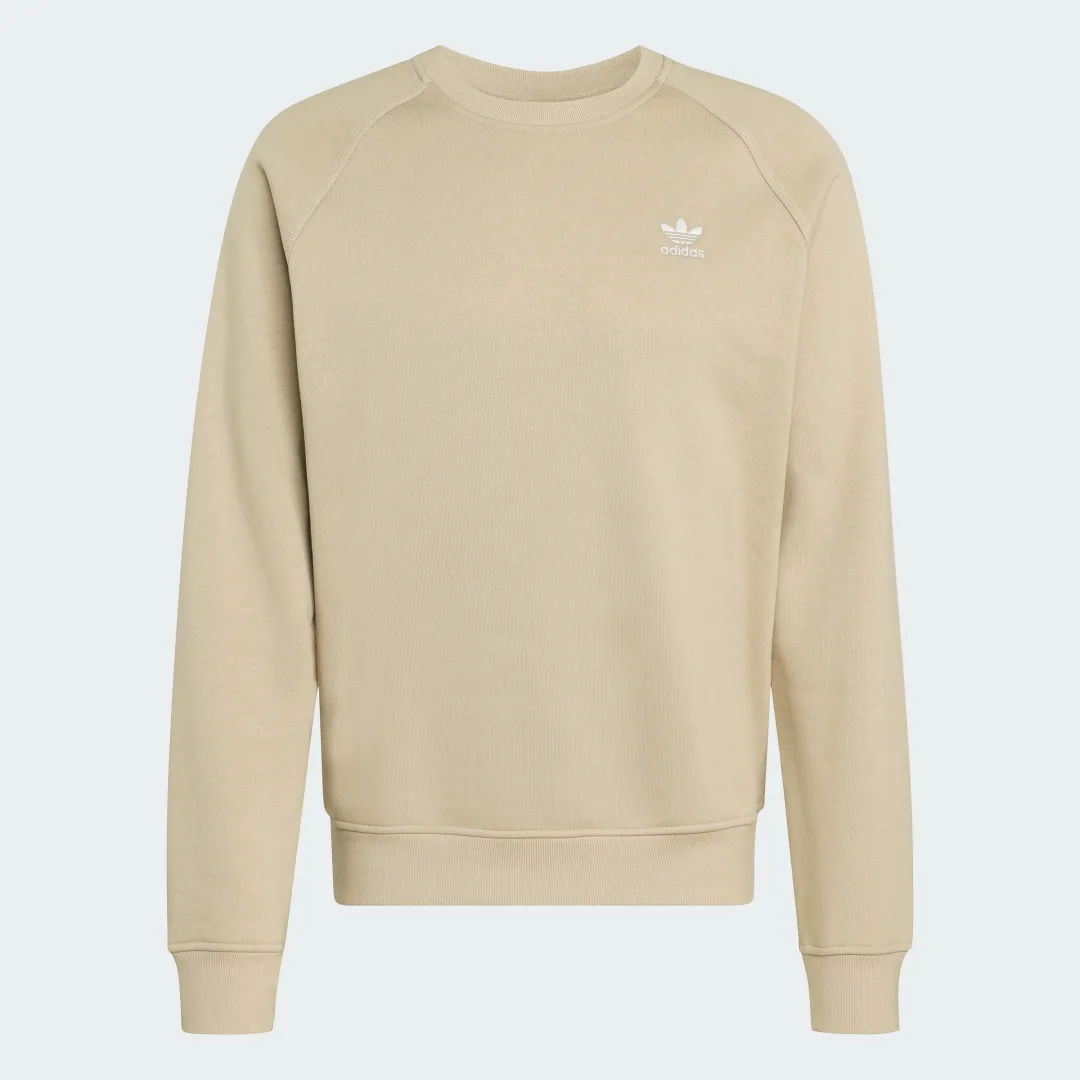 Detalle 2 de Sudadera cuello redondo Trefoil Essentials de Adidas — Beige
