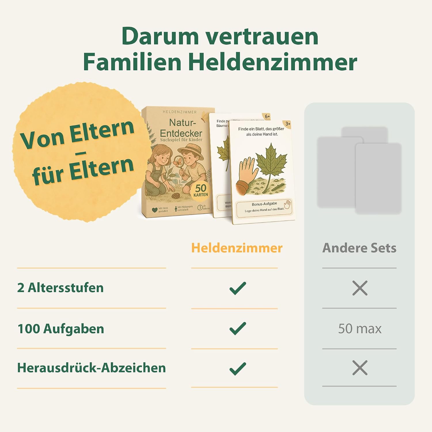 Thumbnail 6 de Heldenzimmer Suchspiel Kinder – Outdoor-Abenteuer mit 100 Aufgaben und 50 Entdeckerkarten (ab 3 Jahren)