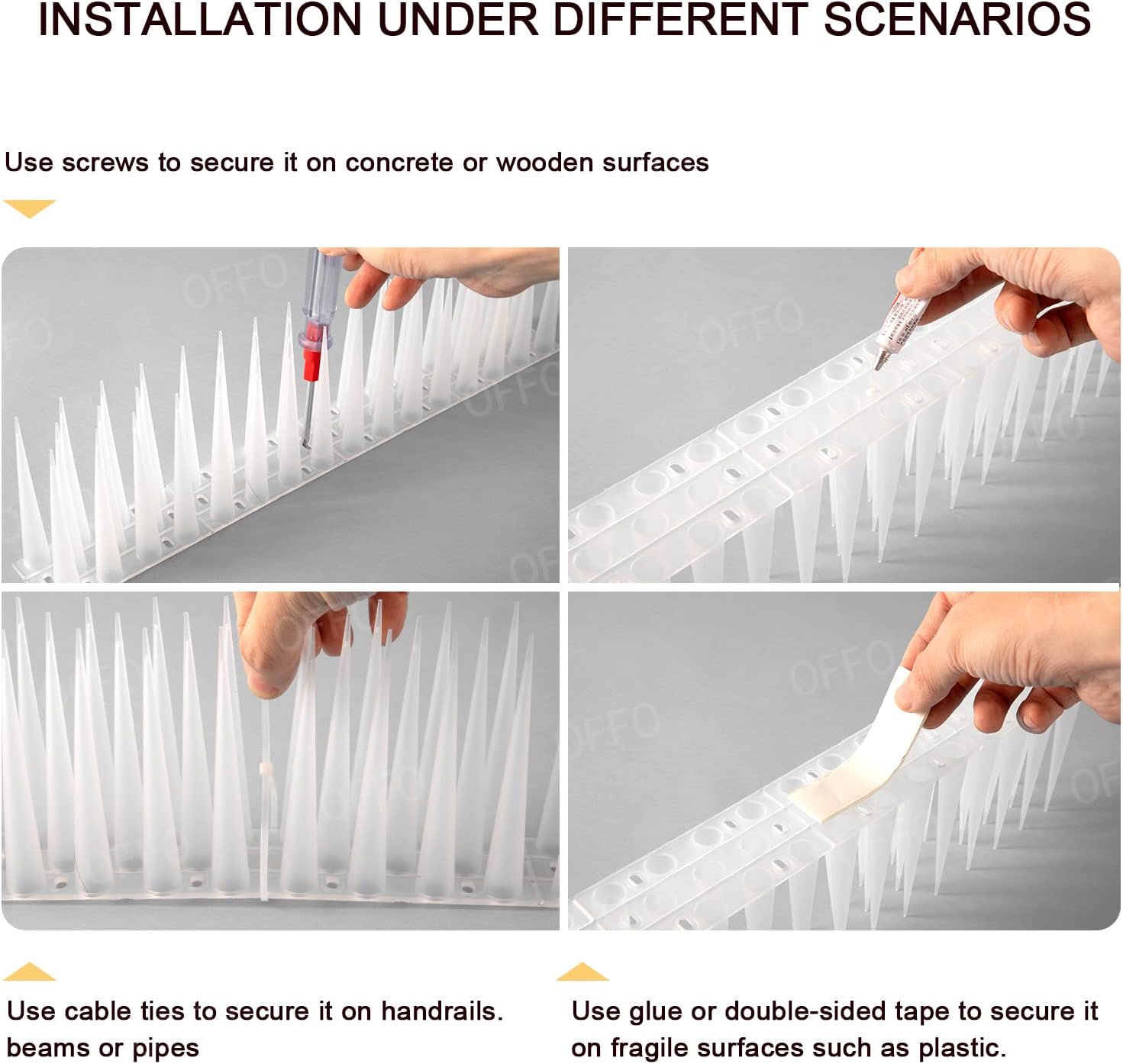 Thumbnail 5 de OFFO Bird spikes anti pigeon 10cm