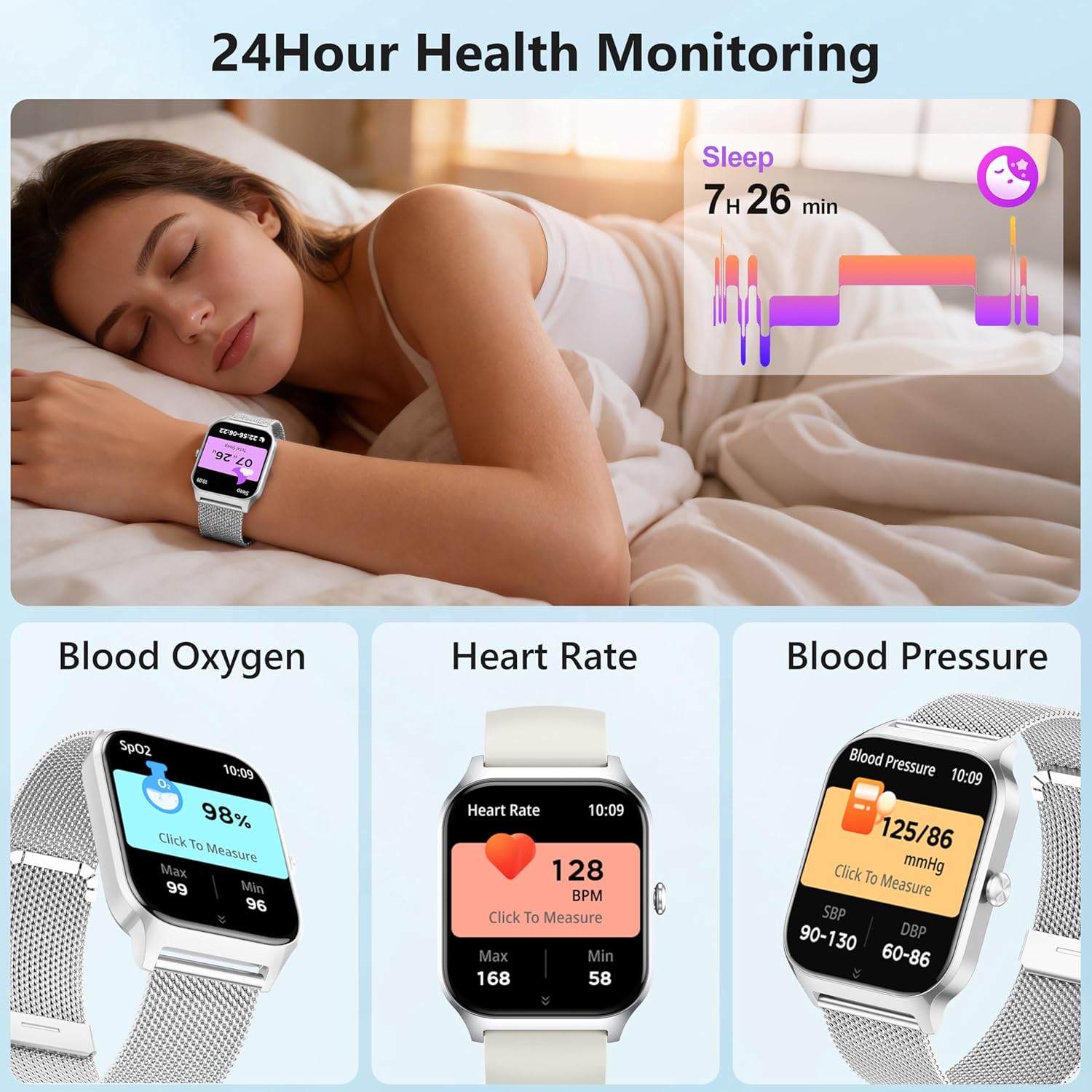 Thumbnail 4 de Smart Watch 1.85" with Health Tracking, 110+ Sports Modes and Hands‑free Calling
