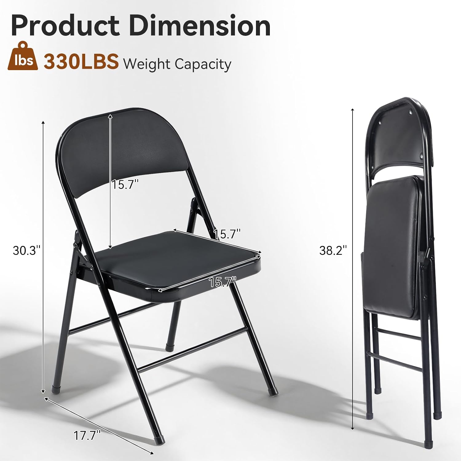 Detalle de Karl home Folding Chairs 12-Pack