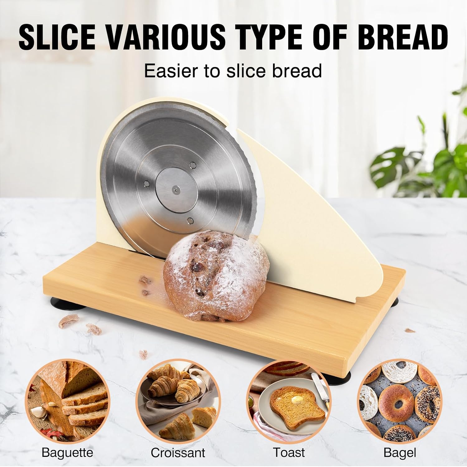 Detalle 2 de vanerepok Manual Bread Slicer for Homemade Sourdough Bread (Adjustable Width, Stainless Steel)