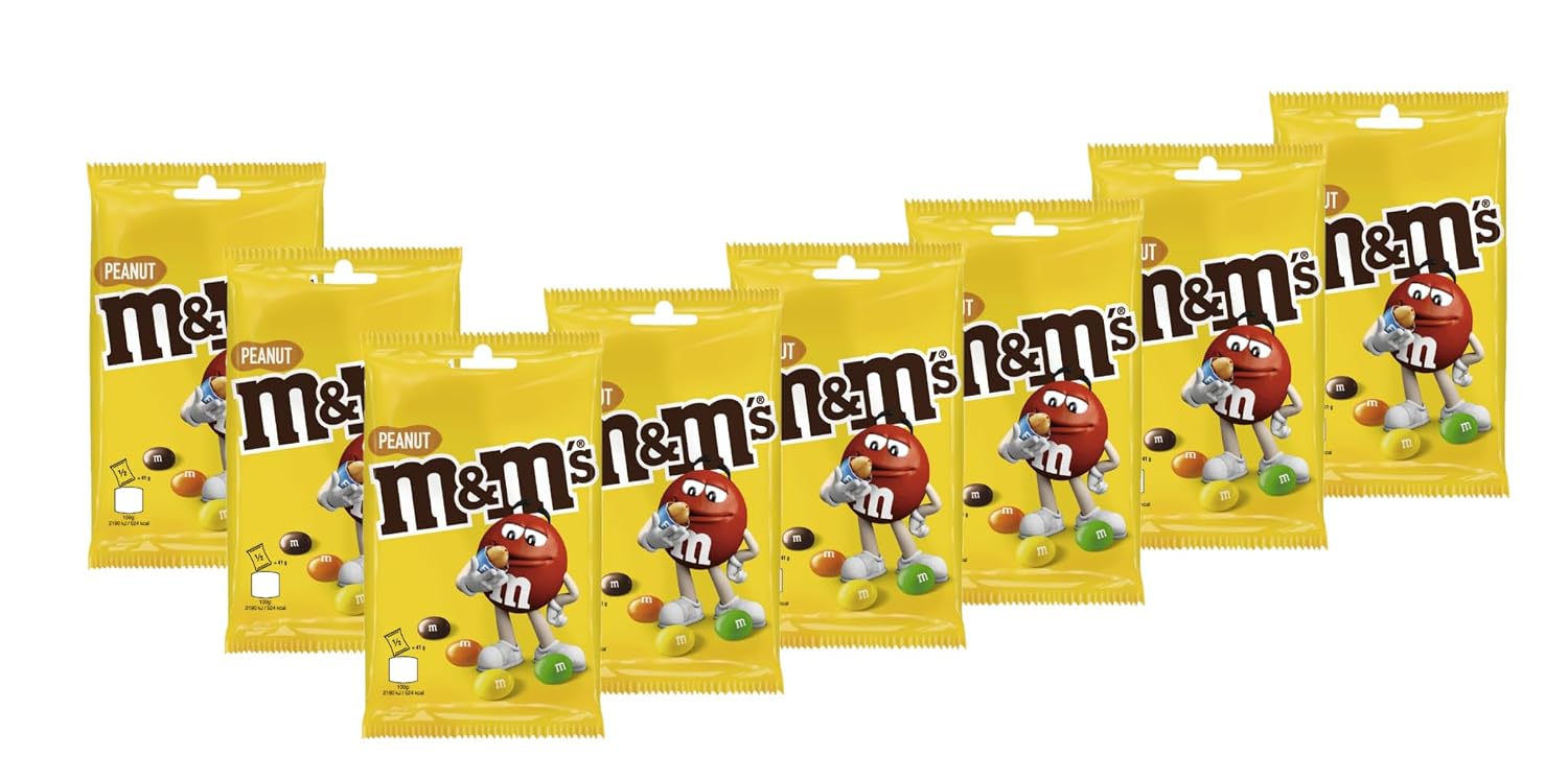 Detalle de M&M'S Peanut – Schokolinsen mit Erdnusskern, 16x82 g