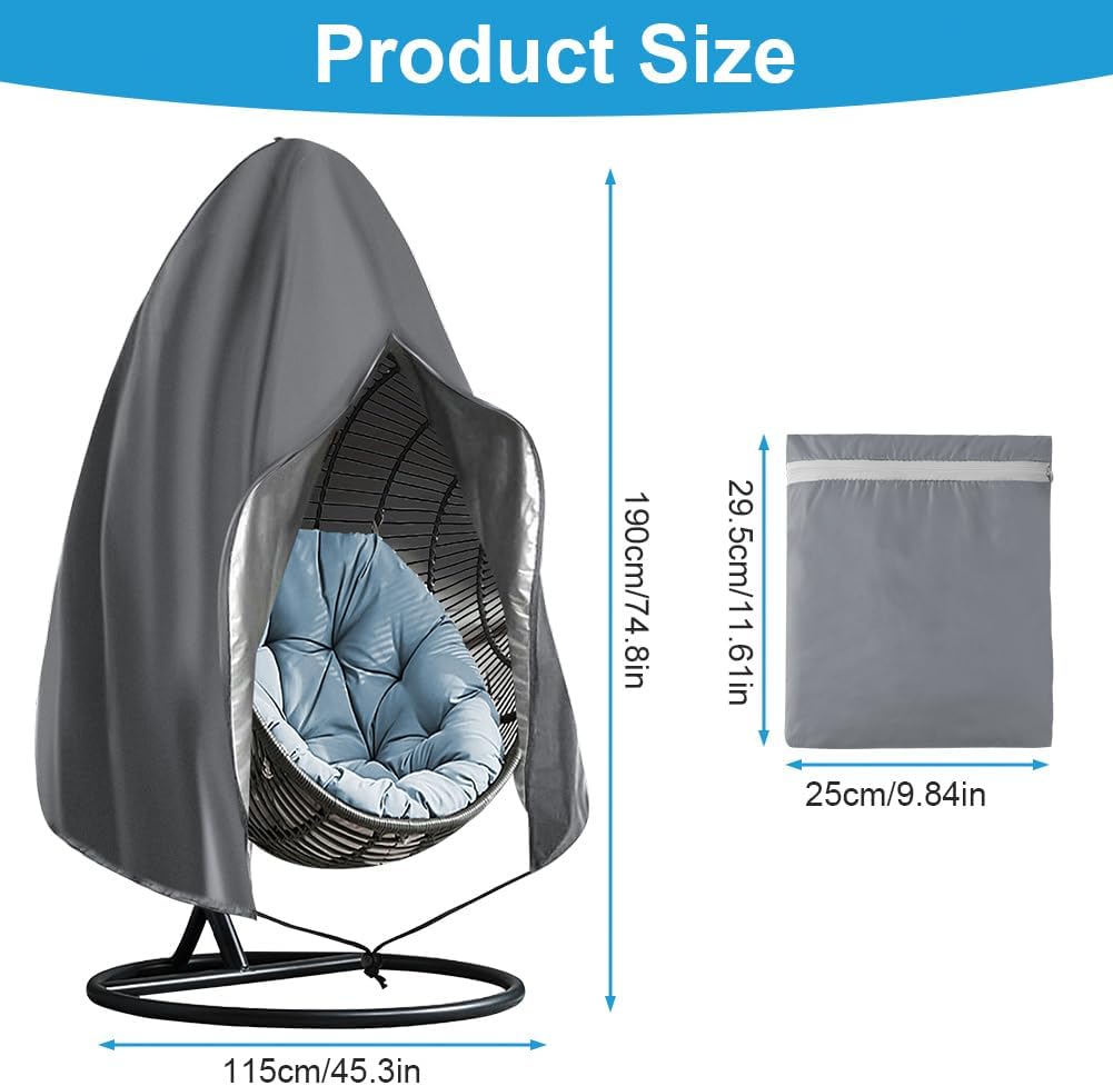 Thumbnail 1 de OFFCUP Hanging Egg Chair Cover 115x190cm