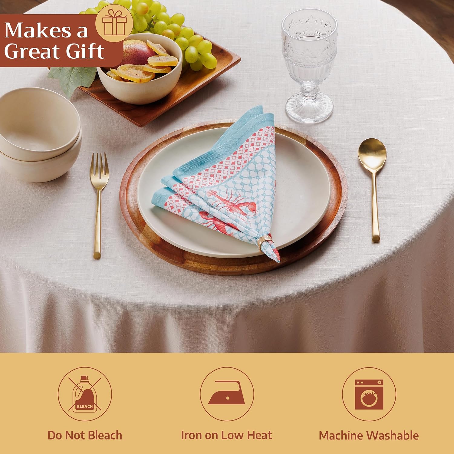 Thumbnail 4 de Maison d'Hermine Cotton Cloth Napkins, 18" x 18