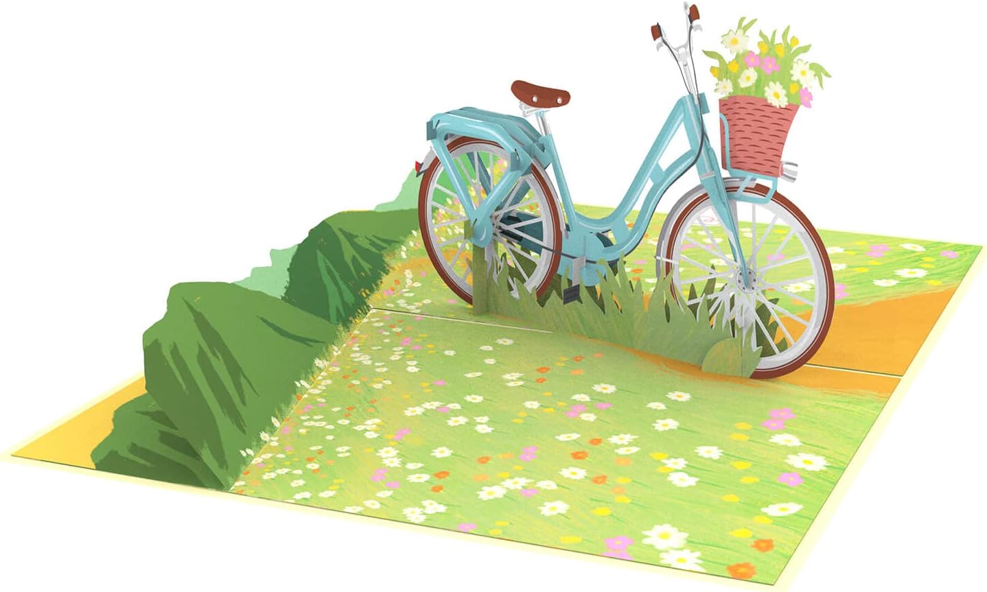 Thumbnail 3 de papercrush Biglietto pop up con bicicletta e fiori – regalo originale per ciclisti e appassionati di bici