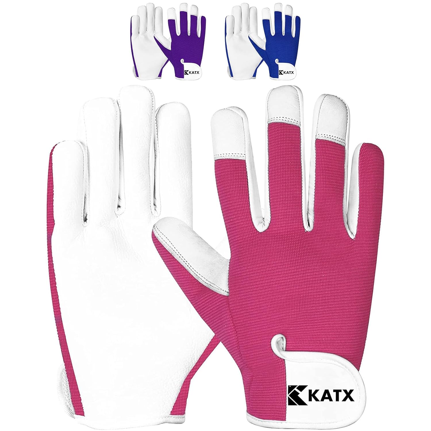 Thumbnail 1 de Katx Leather Gardening Gloves Small Pink