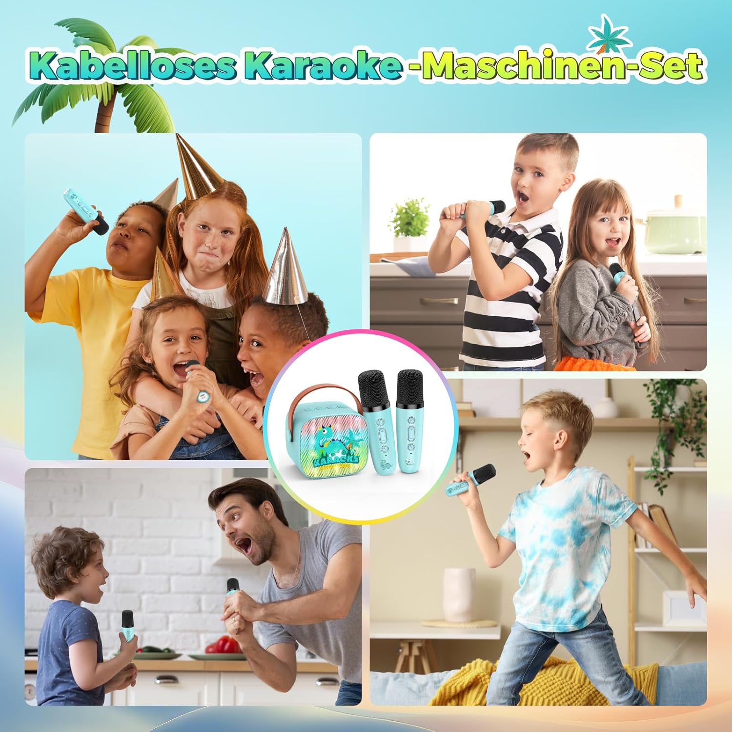 Thumbnail 5 de Dislocati Karaoke-Mikrofon-Dinosaurier-Set für Kinder von 3–12 Jahren