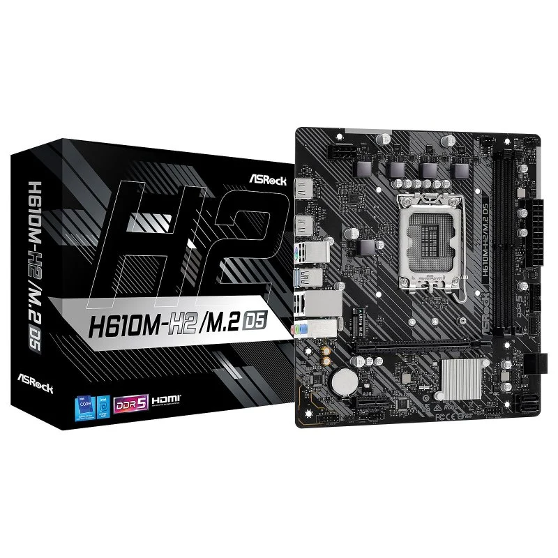 Detalle 2 de ASRock H610M-H2/M.2 D5: Placa base micro ATX LGA1700 con DDR5 y PCIe 4.0