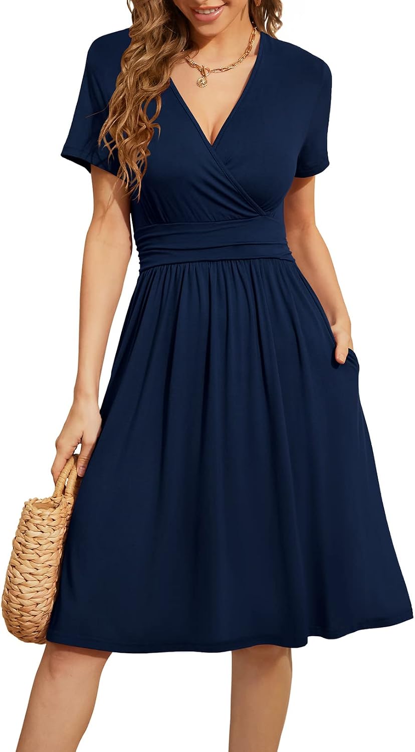 Thumbnail 6 de WEACZZY Women's Summer V-Neck Floral Dress with Pockets