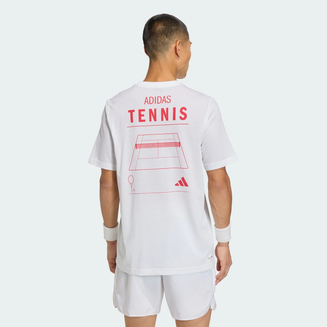 Thumbnail 1 de Camiseta de tenis estampada Category de Adidas – color Blanco
