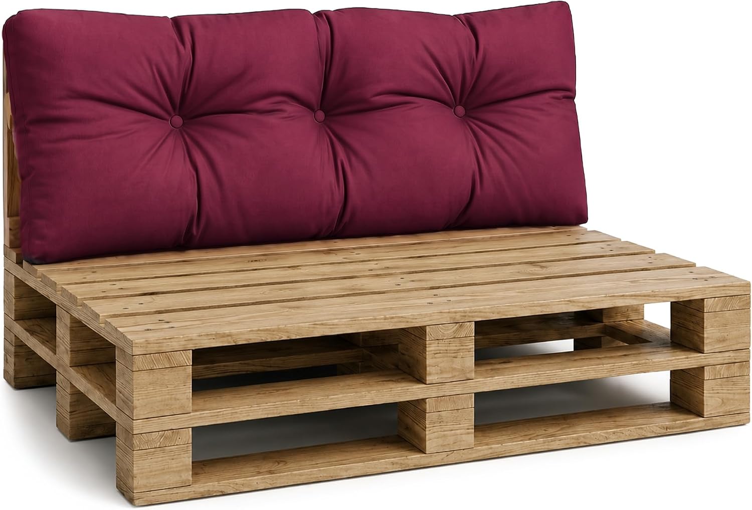Detalle de Amazinggirl rugkussen voor palletmeubelen 120 x 40 cm, bordeaux polyester