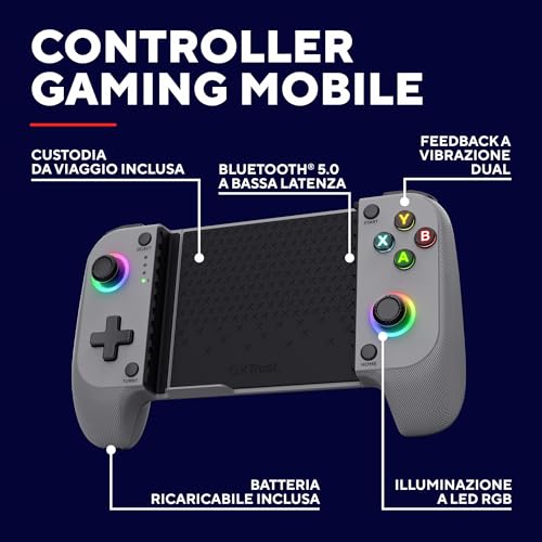 Detalle de GXTrust Mylox Controller per Telefono Bluetooth – Gamepad Wireless Grigio