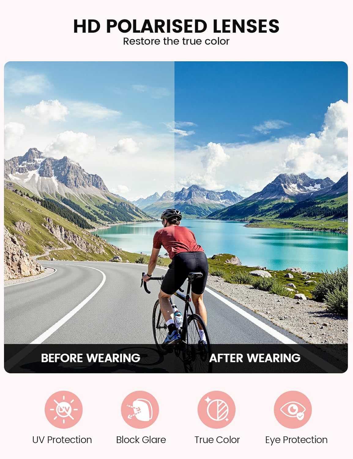 Detalle de Lamicall Polarized Cycling Sunglasses 26g