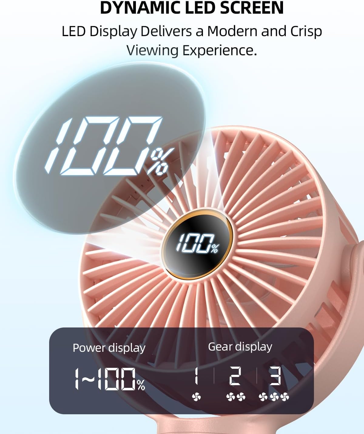 Detalle de Portable Stroller Fan with 360° Rotation