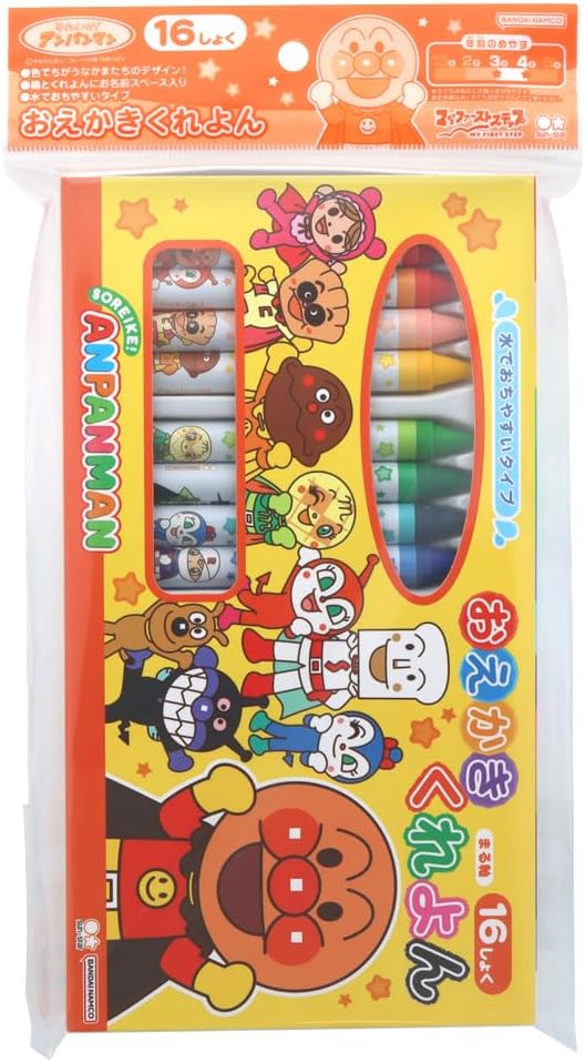 Detalle 1 de サンスター文具 1900009A アンパンマン はじめてのさんかくくれよん 8本入り・水で落ちやすいタイプ