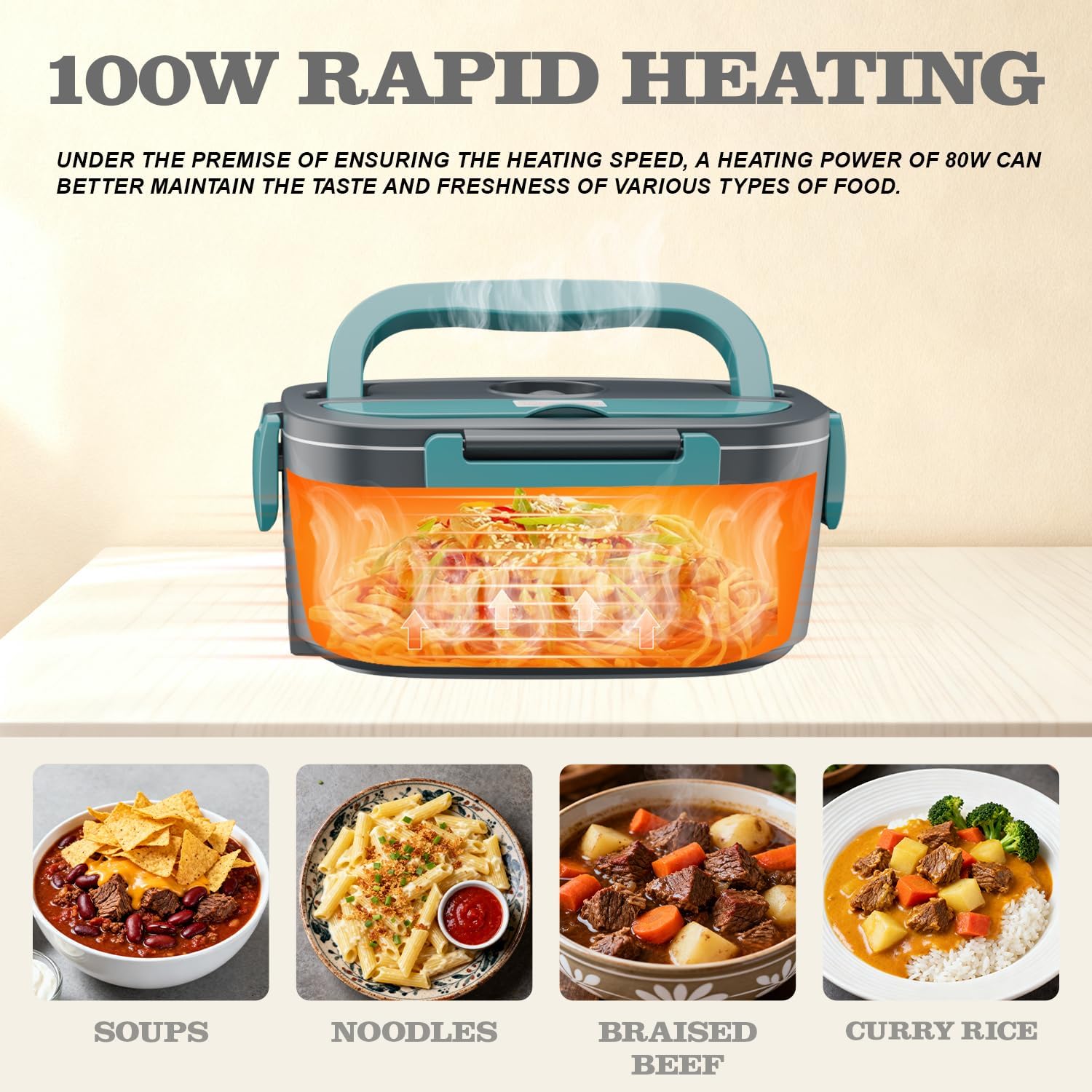 Thumbnail 6 de Buddew Electric Heated Lunch Box 1.5L 80W