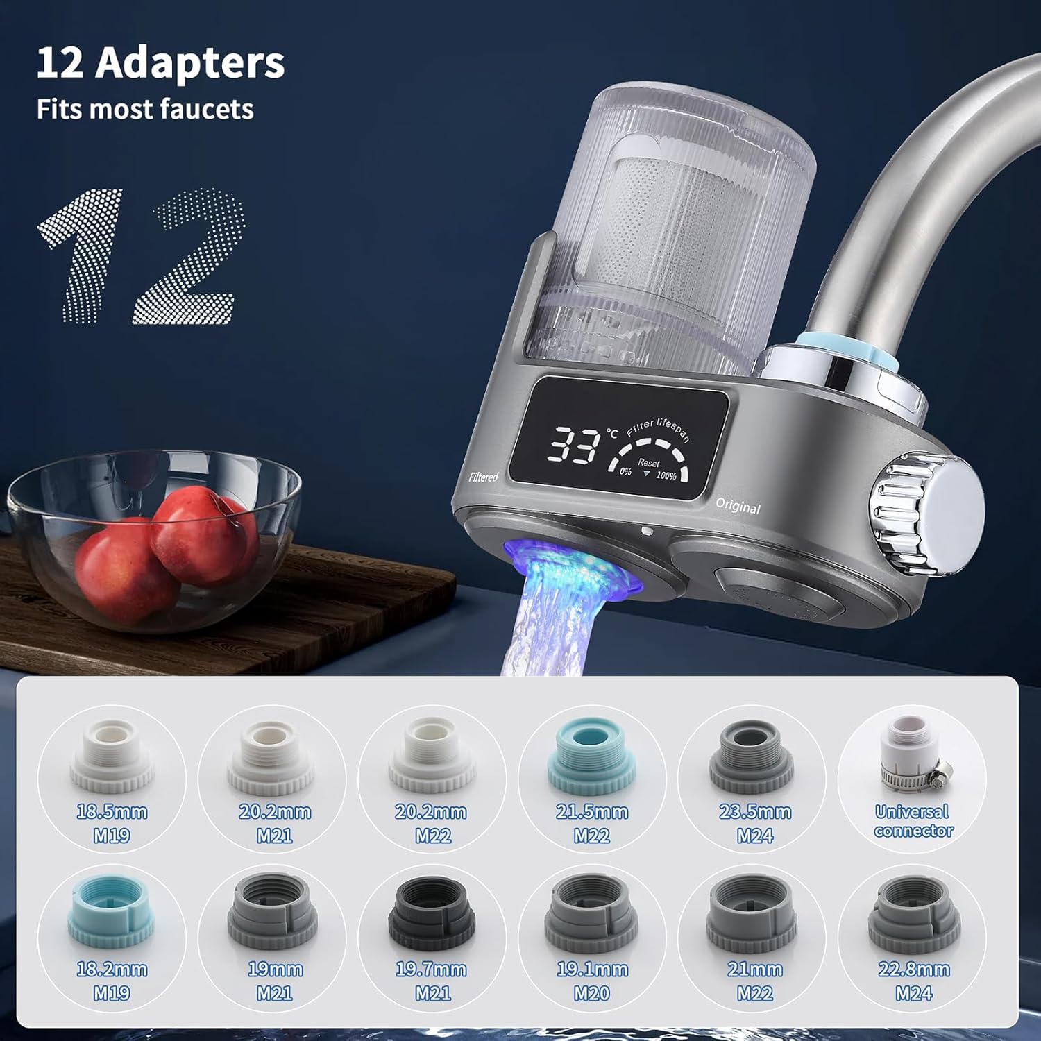 Thumbnail 6 de HOMELODY Wasserfilter Wasserhahn mit LED Anzeige 🚰
