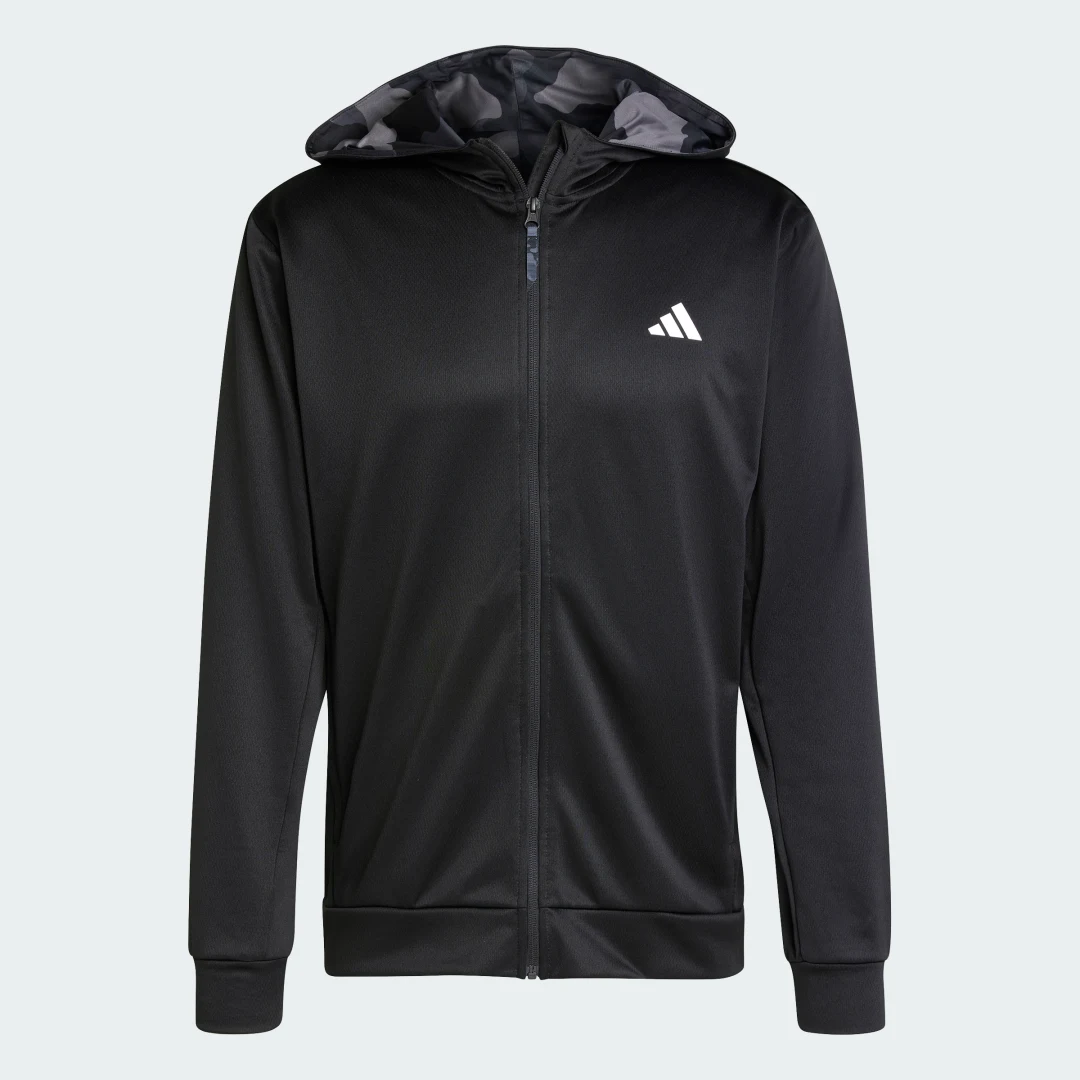 Thumbnail 3 de Chaqueta con capucha Train Essentials Camo de Adidas — estilo urbano y comodidad para entrenar