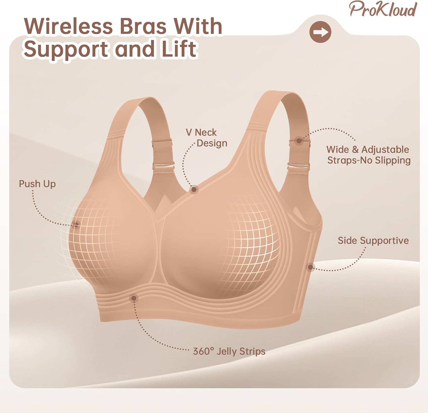 Thumbnail 4 de ProKloud Wireless Bra with Semi-Fixed Pads