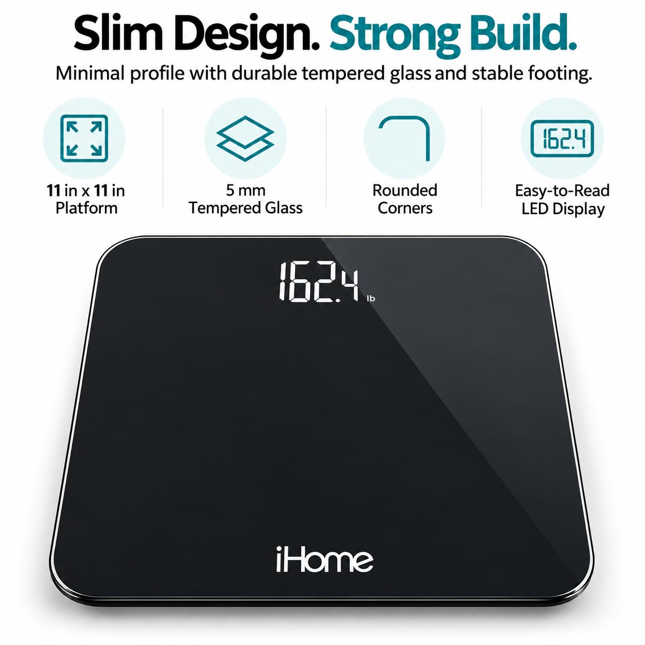 Thumbnail 4 de iHome Digital Scale: 0.1 lb Precision, 400 lb Capacity