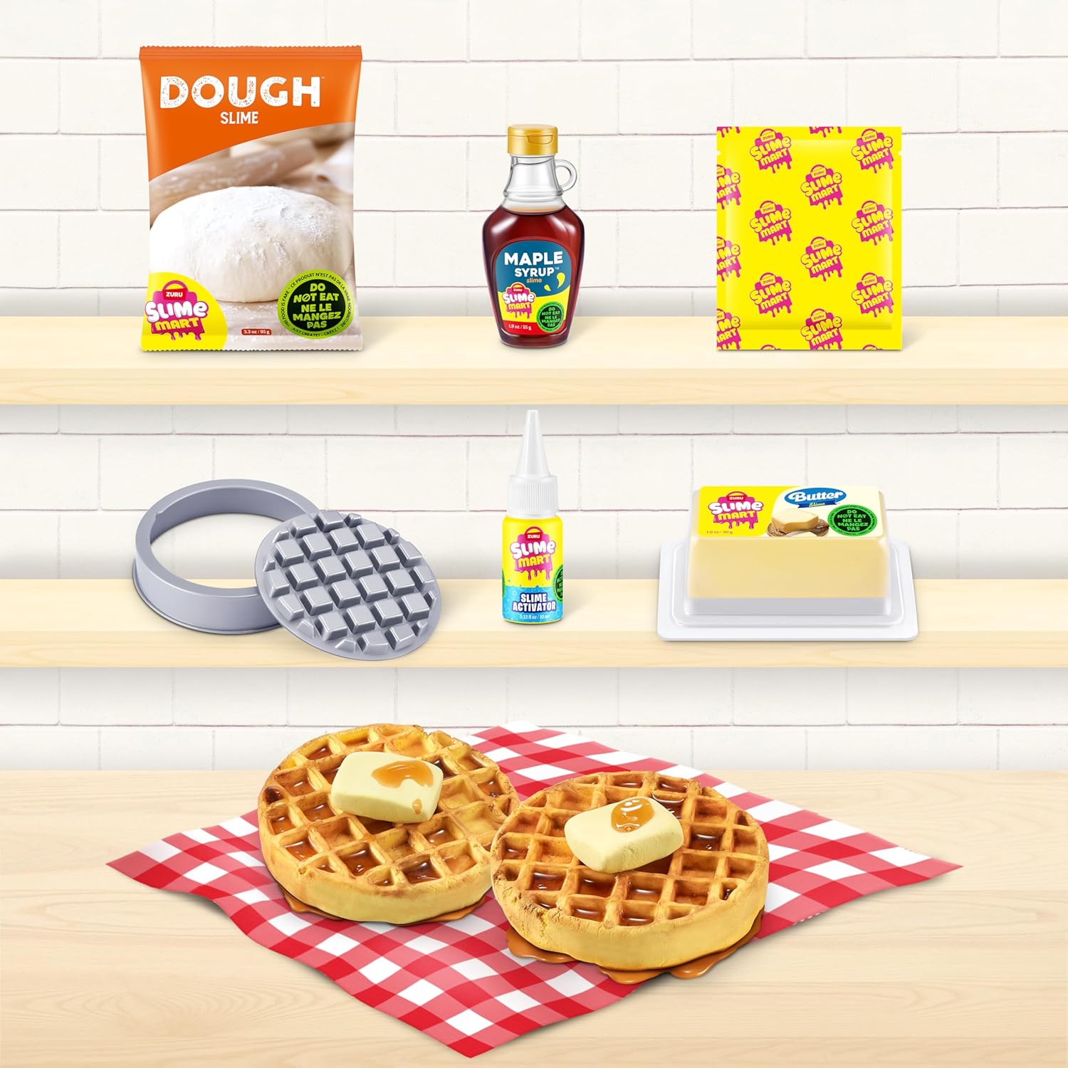 Detalle de Slime Mart kleine Tüte (WAFFELN) von ZURU – 2Pack: Täuschend echte Schleimküche zum kreativen Spiel