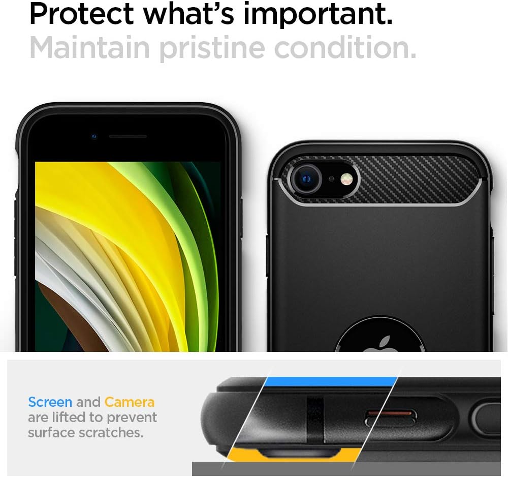 Thumbnail 5 de Spigen Rugged Armor : coque en TPU pour iPhone SE 2022 5G / SE 2020 (noir mat)