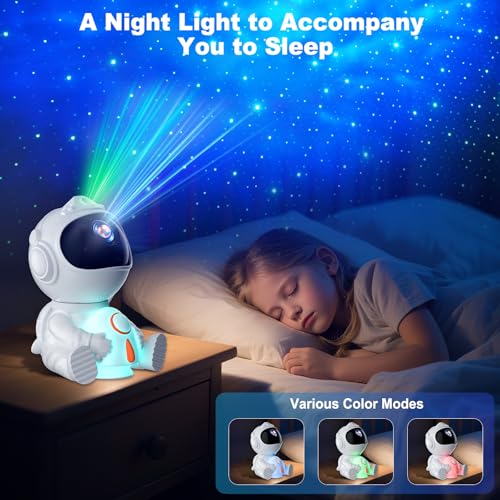 Thumbnail 4 de Swoieltr Astronaut Galaxy Projector: Nebula Modes, Star Show and Night Light for Kids and Rooms