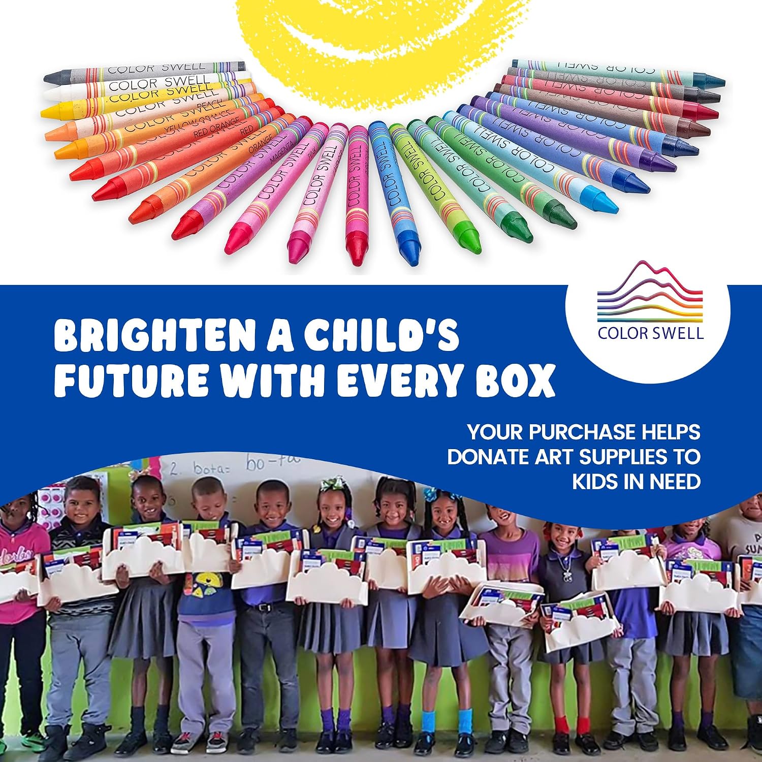 Thumbnail 6 de Color Swell Bulk Crayons Packs (10 Boxes of 24 Vibrant Colors) for Home and School Use