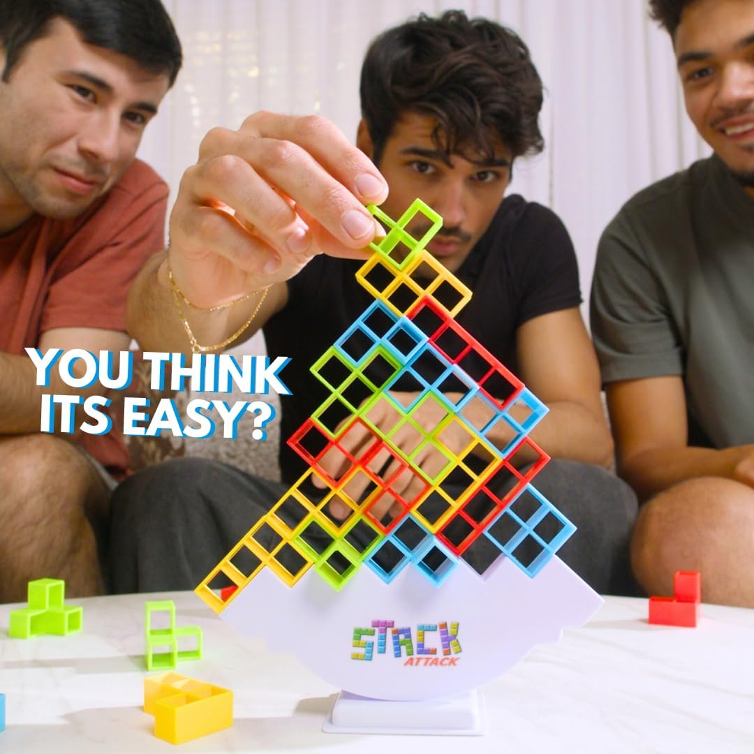 Detalle 2 de Stack Attack Tower Game 48 pcs stacking