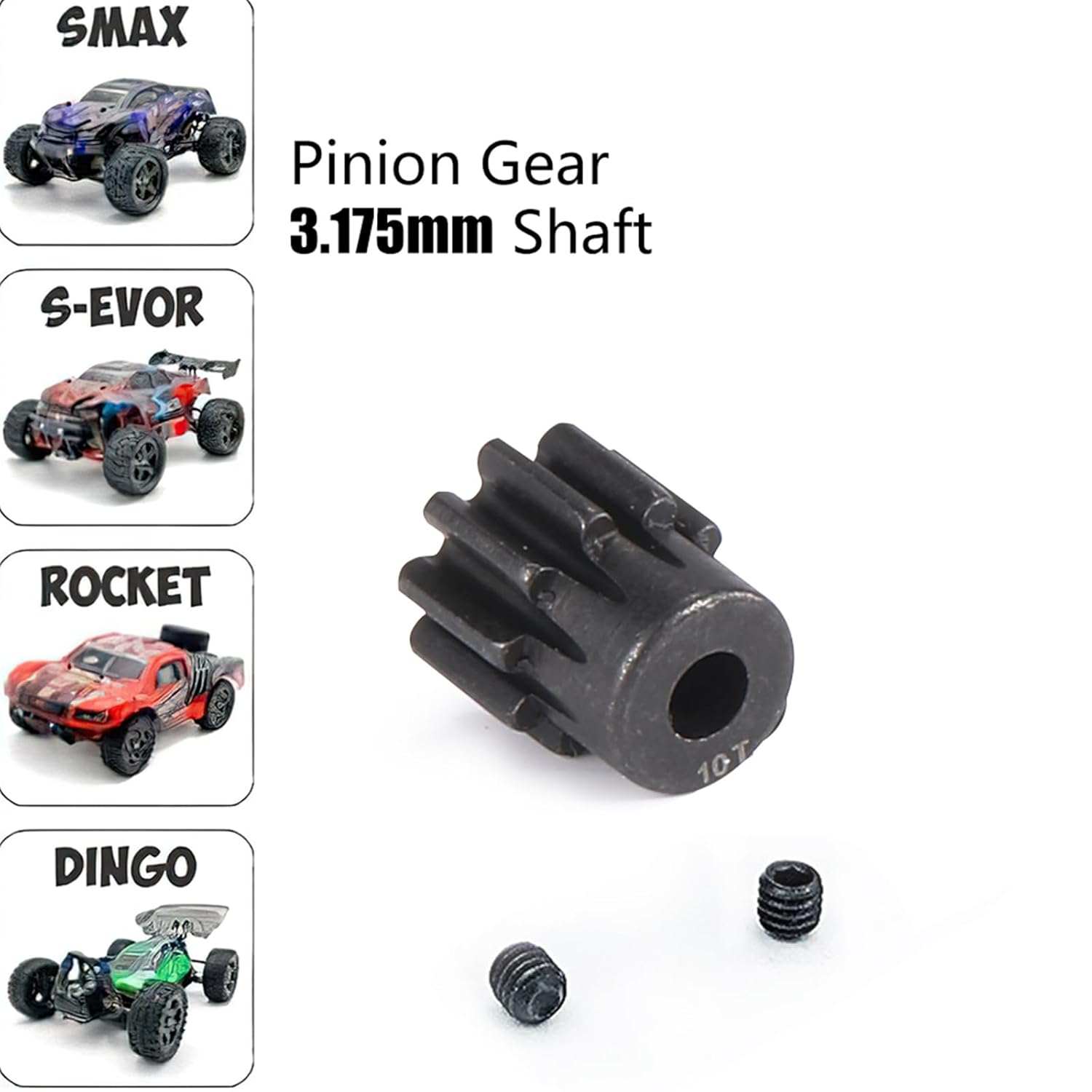 Thumbnail 4 de RcThjia 32P Hardened Metal Pinion Gear Set (20T–24T, 1/8in bore 3.175mm)