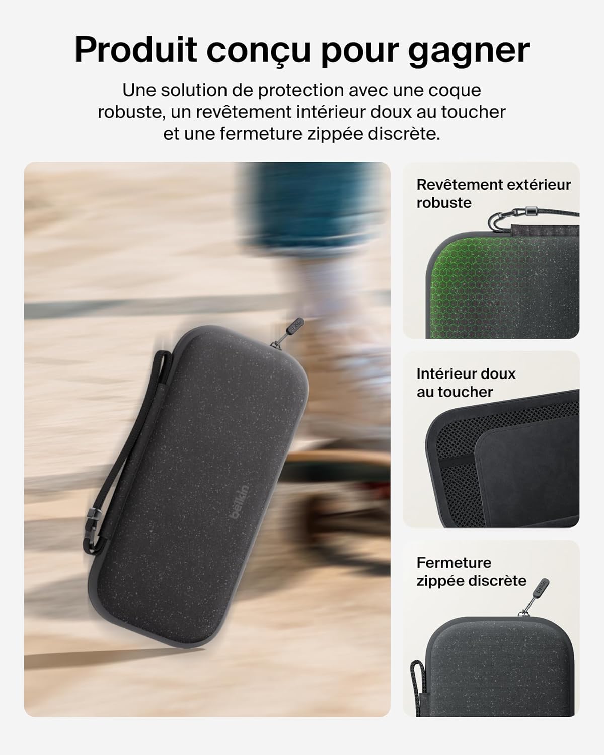 Thumbnail 5 de Belkin Gaming Pochette pour Nintendo Switch 2 – Étui rigide léger avec compartiment AirTag et 12 emplacements pour cartes